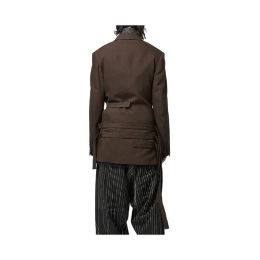Khaki W/L/C W-Belted Double Jacket
