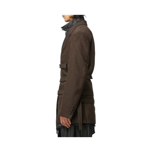 Khaki W/L/C W-Belted Double Jacket