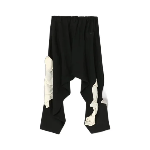 Ink Bkack Flax Wool Cloth Y-Deco F Draped P