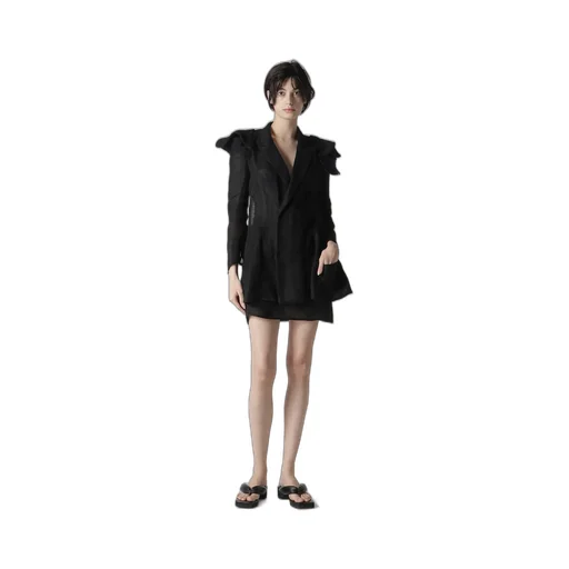 Li Double Gauze Shoulder Motif Jacket