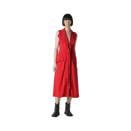 Ry Lawn Front Draped Sleeveless Dress