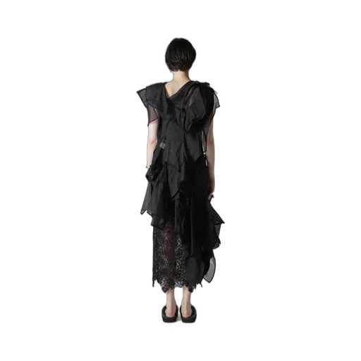 Cotton Organza Lawn Paneled 3D Blouse