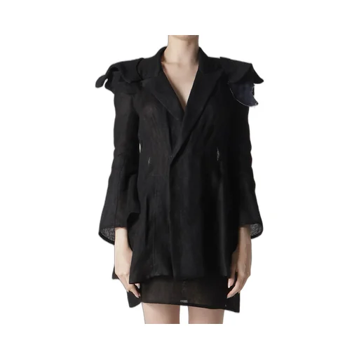 Li Double Gauze Shoulder Motif Jacket