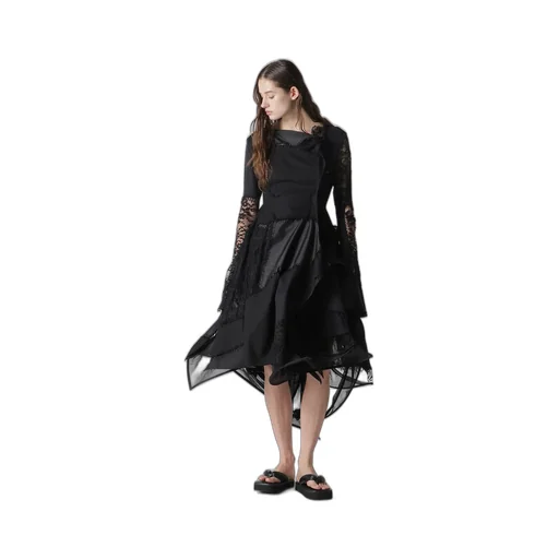 Salsa Lace Patchwork Long Blouse