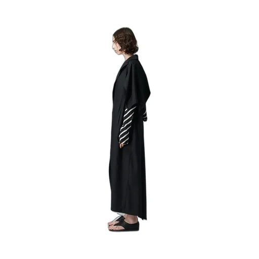 <411/1>+<412/1> Side Open Draped Coat
