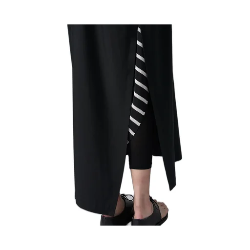 <411/1>+<412/1> Side Open Draped Coat
