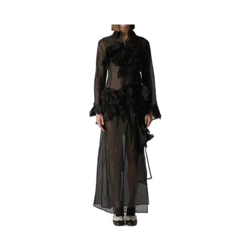 Organza Lawn Folded Shirt Dress