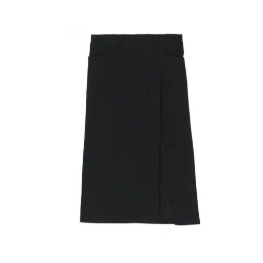 7.6Oz Uneven Yarn Denim L Slit Slim Fit Skirt