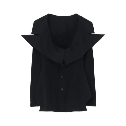 Lace-Up Jacket With Open Neckline