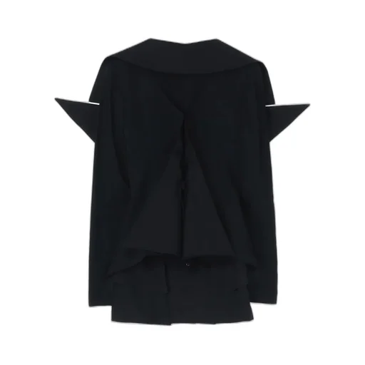 Lace-Up Jacket With Open Neckline