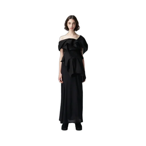 C/Chiffon Double Layered Right Side Flare S