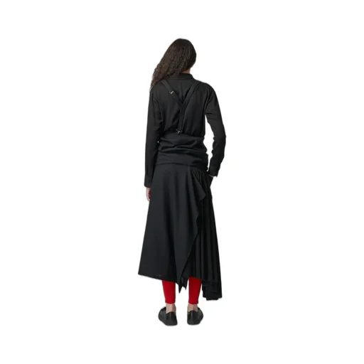 Suspenders Skirt W/Pockets