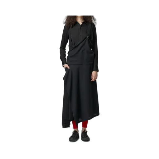 Suspenders Skirt W/Pockets