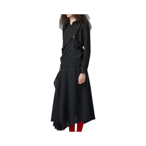 Suspenders Skirt W/Pockets