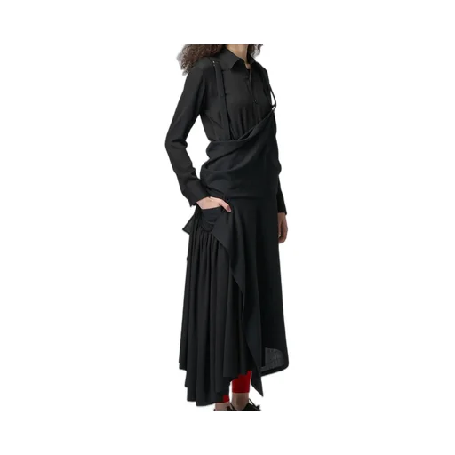 Suspenders Skirt W/Pockets