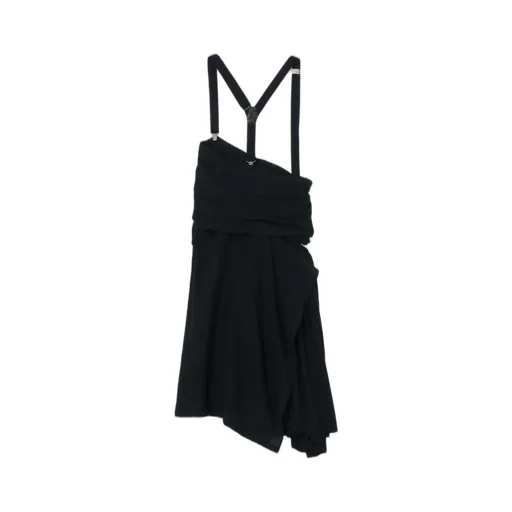 Suspenders Skirt W/Pockets