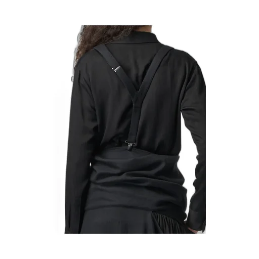 Suspenders Skirt W/Pockets