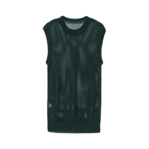 Cotton/Nylon Mesh Knitted Vest