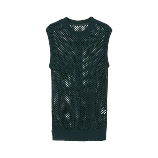Cotton/Nylon Mesh Knitted Vest