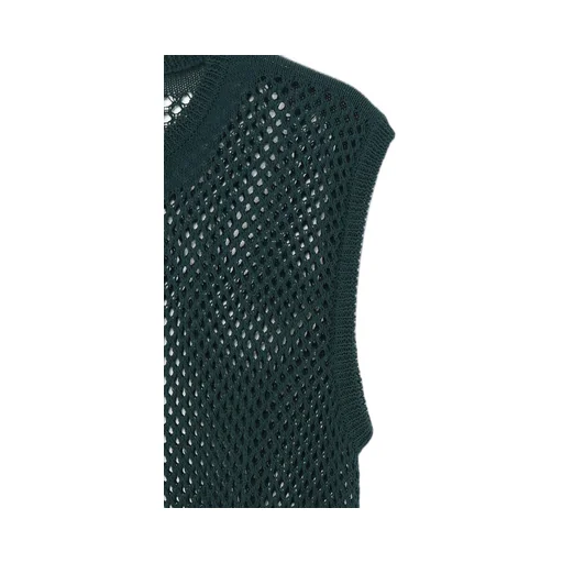 Cotton/Nylon Mesh Knitted Vest