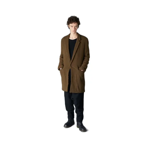 Fulling Wool Serge 1 Button Long Jacket