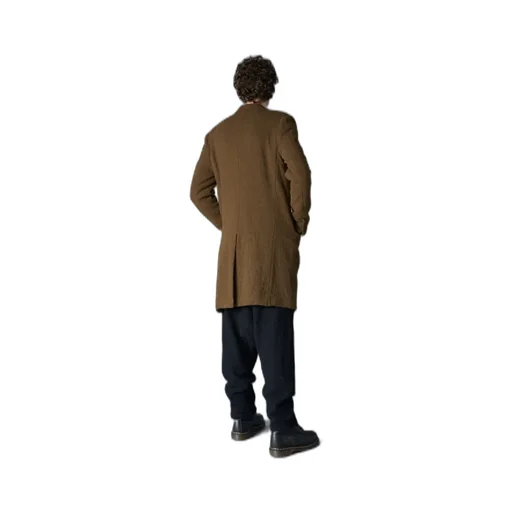 Fulling Wool Serge 1 Button Long Jacket