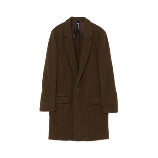 Fulling Wool Serge 1 Button Long Jacket