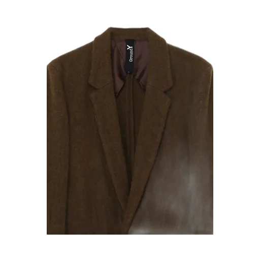 Fulling Wool Serge 1 Button Long Jacket