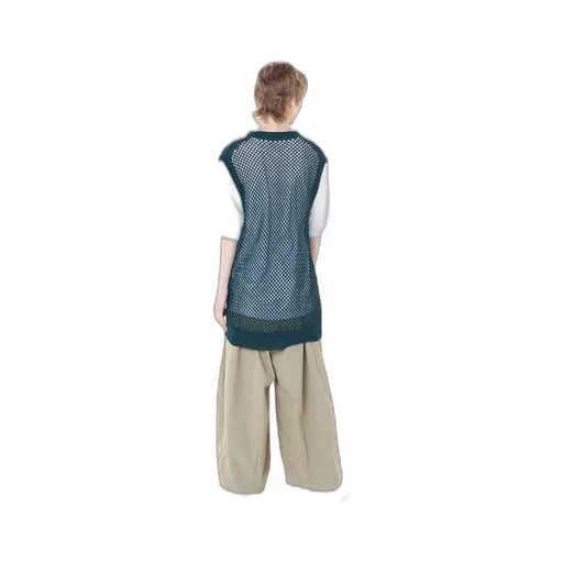 Cotton/Nylon Mesh Knitted Vest