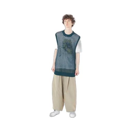 Cotton/Nylon Mesh Knitted Vest