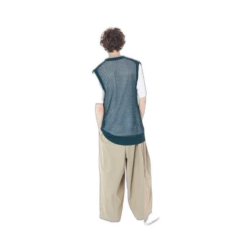 Cotton/Nylon Mesh Knitted Vest
