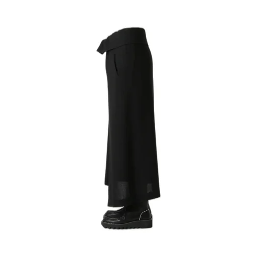 Wash-Treated Wool/Rayon Asymmetric Tube Skirt