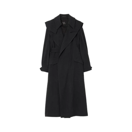 Stretch Flannel Trench Coat