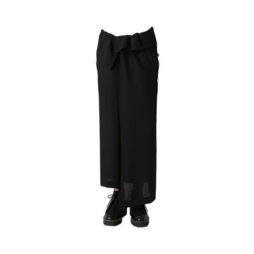 Wash-Treated Wool/Rayon Asymmetric Tube Skirt