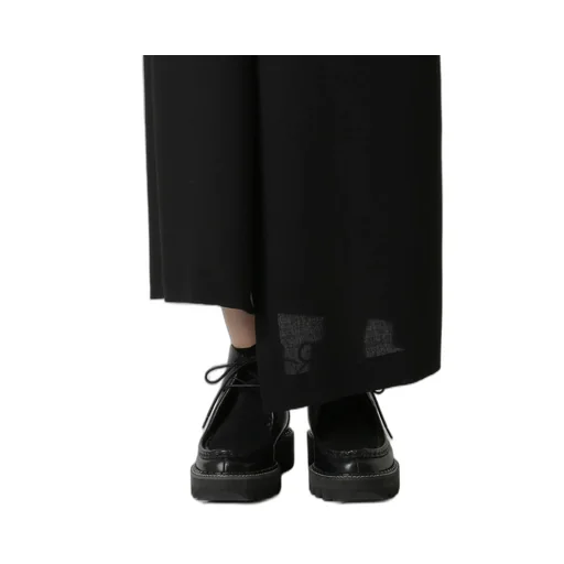 Wash-Treated Wool/Rayon Asymmetric Tube Skirt