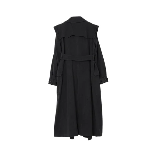 Stretch Flannel Trench Coat
