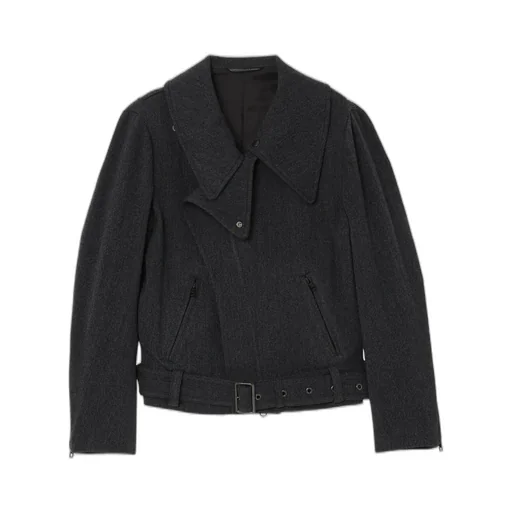 Stretch Flannel Biker Jacket