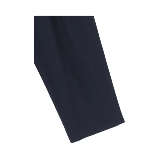Shrunken Wool Serge Single Pleated Wide Leg Pants