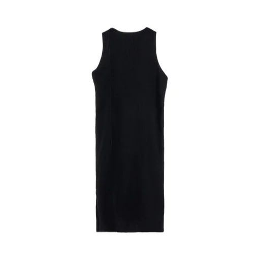 Wool Pinstripe Sleeveless Dress