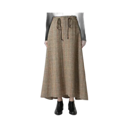 Wool British Tweed Back Drop Skirt