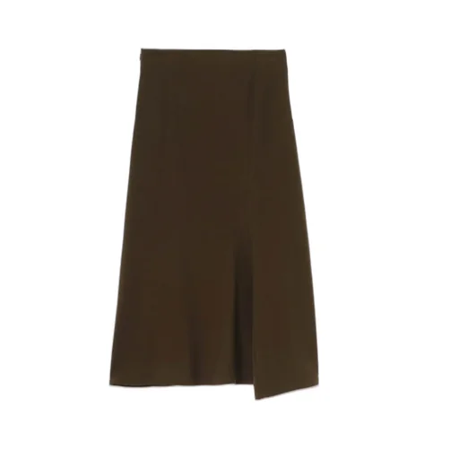 Wool Flannel Back Drape Skirt