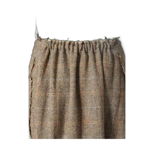 Wool British Tweed Back Drop Skirt