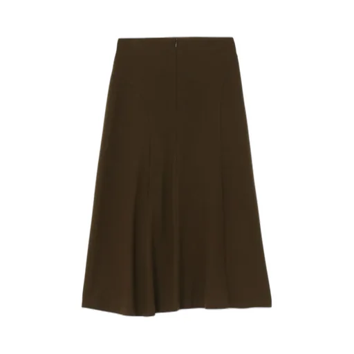 Wool Flannel Flared Skirt