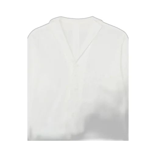 Powder Snow Wash Cotton Asymmetric Shirt