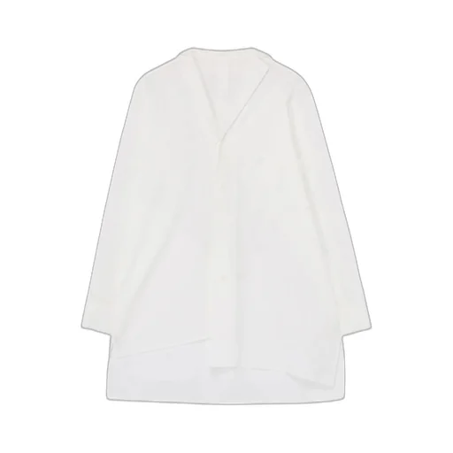 Powder Snow Wash Cotton Asymmetric Shirt