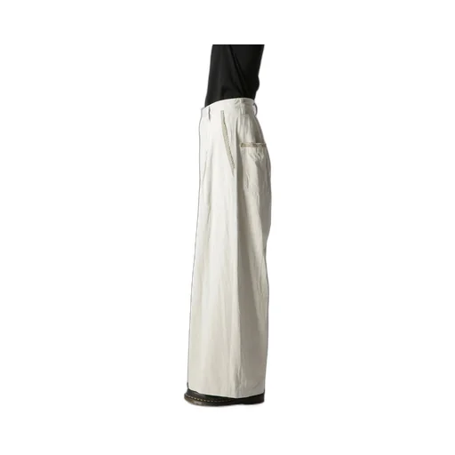 10Oz Denim Double Pleated Wide Leg Pants