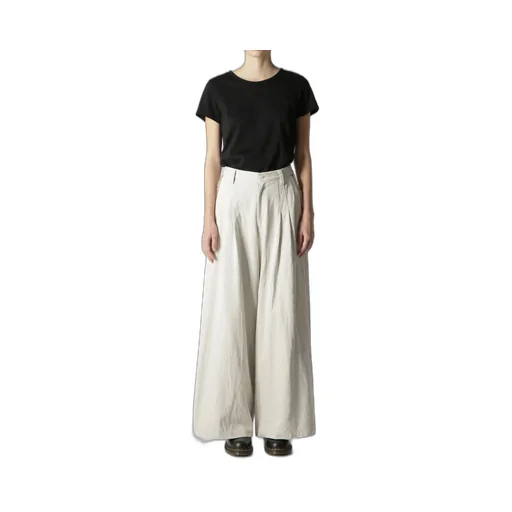 10Oz Denim Double Pleated Wide Leg Pants