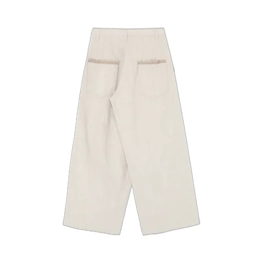 10Oz Denim Double Pleated Wide Leg Pants