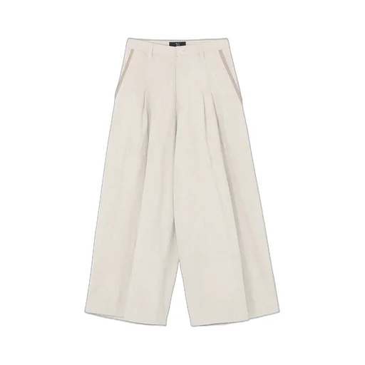 10Oz Denim Double Pleated Wide Leg Pants