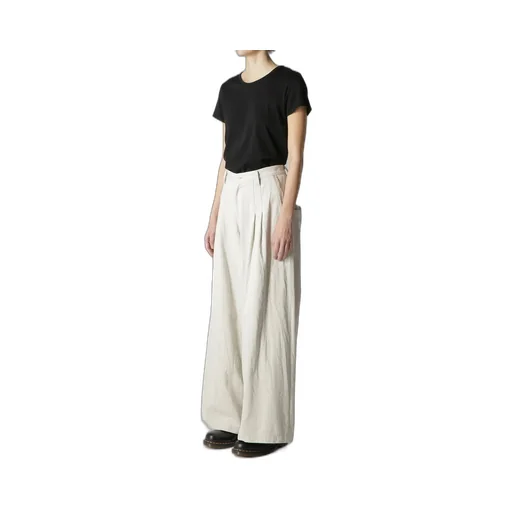 10Oz Denim Double Pleated Wide Leg Pants
